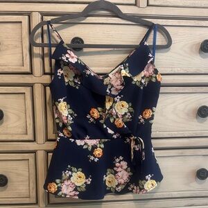 Monteau Navy Floral Camisole
